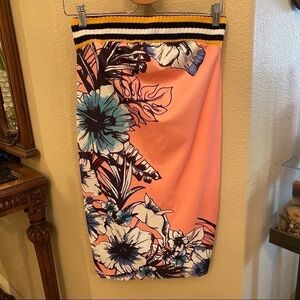 ZARA Floral Strapless Dress Size Small